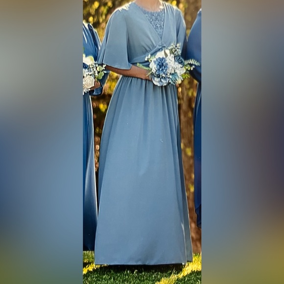 Dusty Blue Dress/ Bridesmaid Dress!! Size SHEIN Small! - Picture 2 of 6